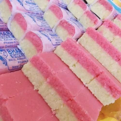Pink Coconut Barfi Bharat Sweets