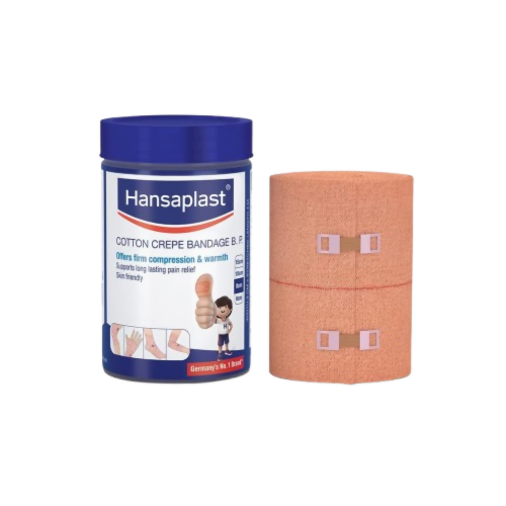 Hansaplast Soft Cotton Crepe Bandage For Pain Relief - 8CM X 4MTR