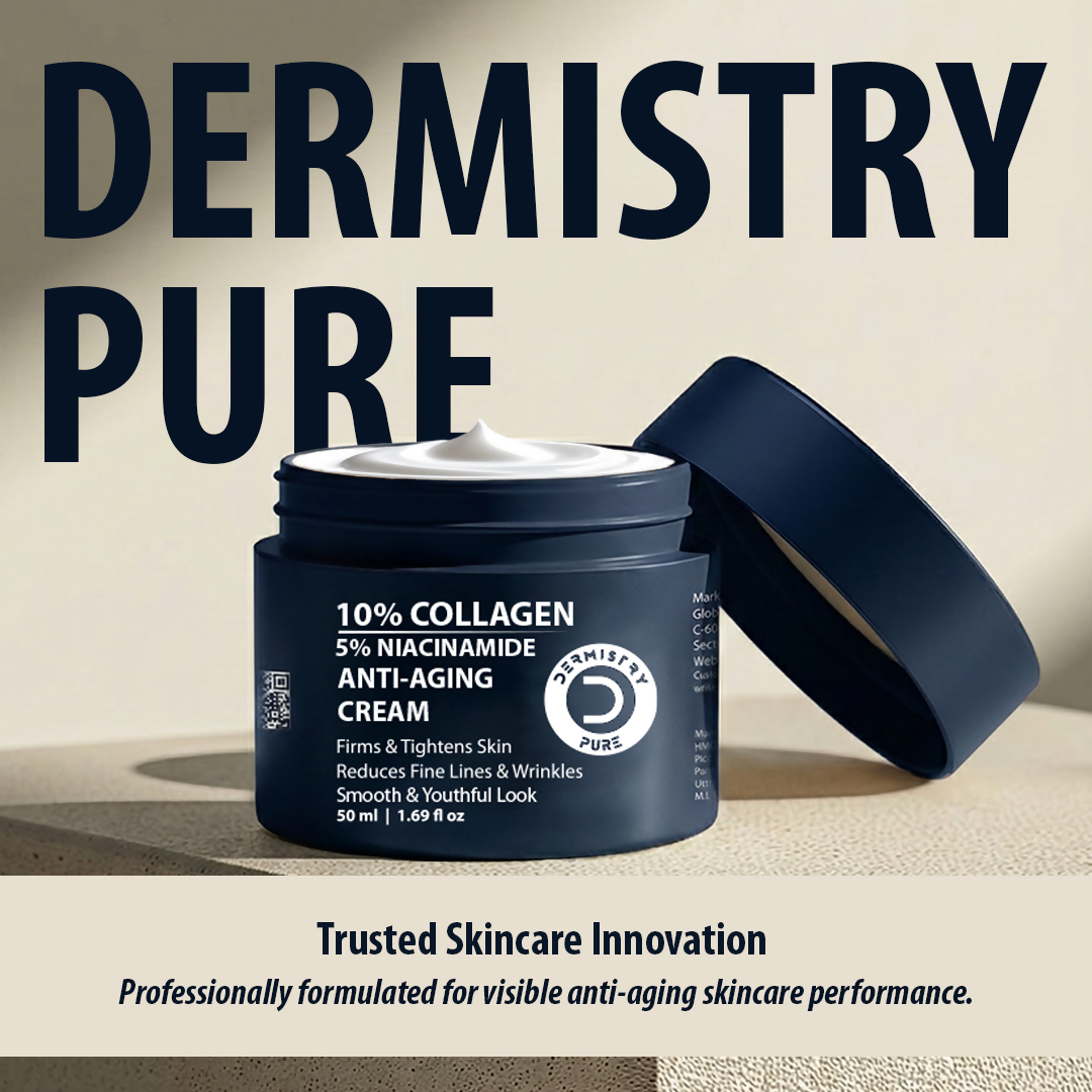Dermistry 10% Collagen Skin Tightening Anti Aging Day Night Hydrates Moisture Face Cream