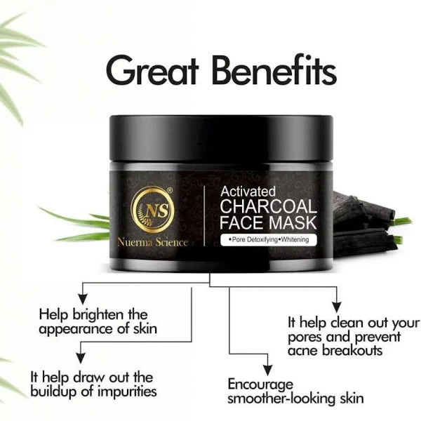 Nuerma Science Charcoal Face Mask | Deep Cleanse and Exfoliates