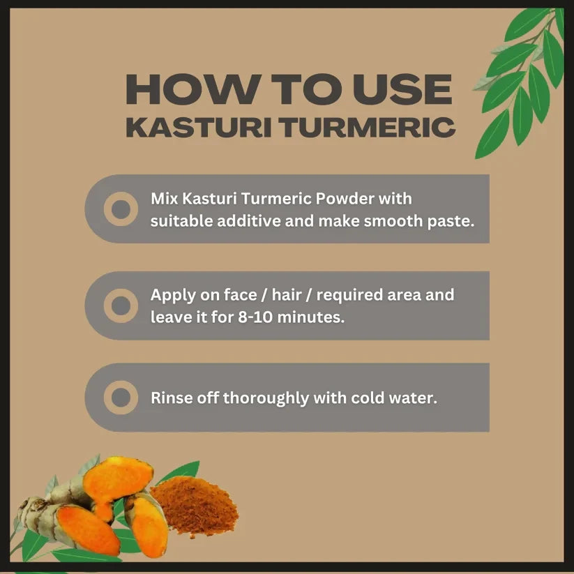 Etheric Wild Kasturi Turmeric Powder for Skin Care & Whitening