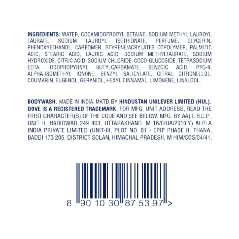 Dove 24 Hr Hydrated Skin Nourishing Body Wash For Soft Smooth Skin