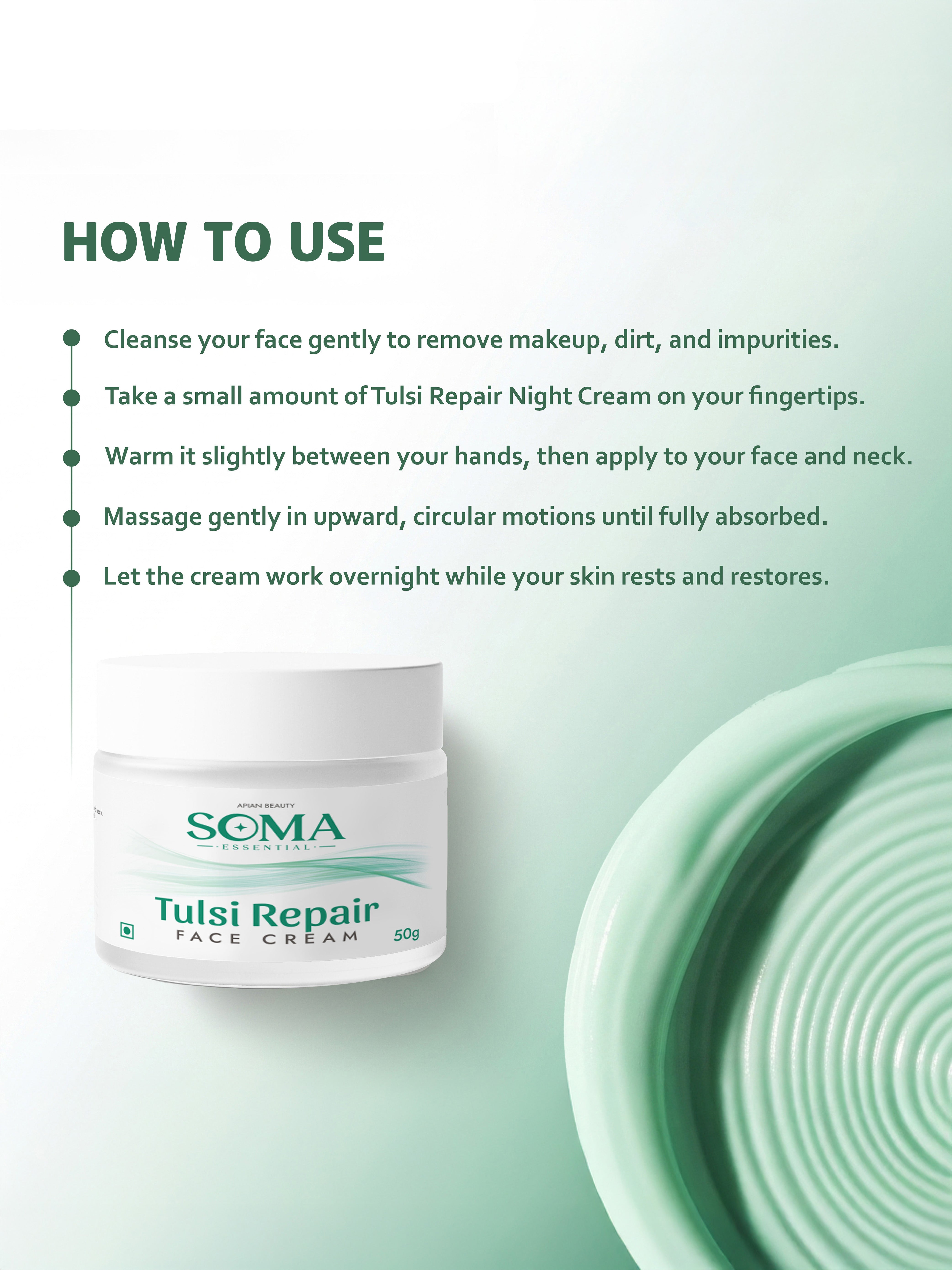 Soma Essential 5% Tulsi Repair Night Cream With Beeswax