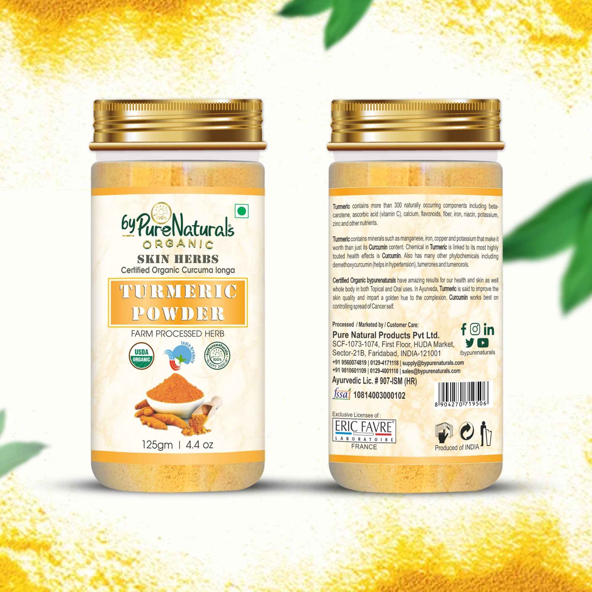 byPureNaturals Organic Turmeric Powder (Daru Haridra)