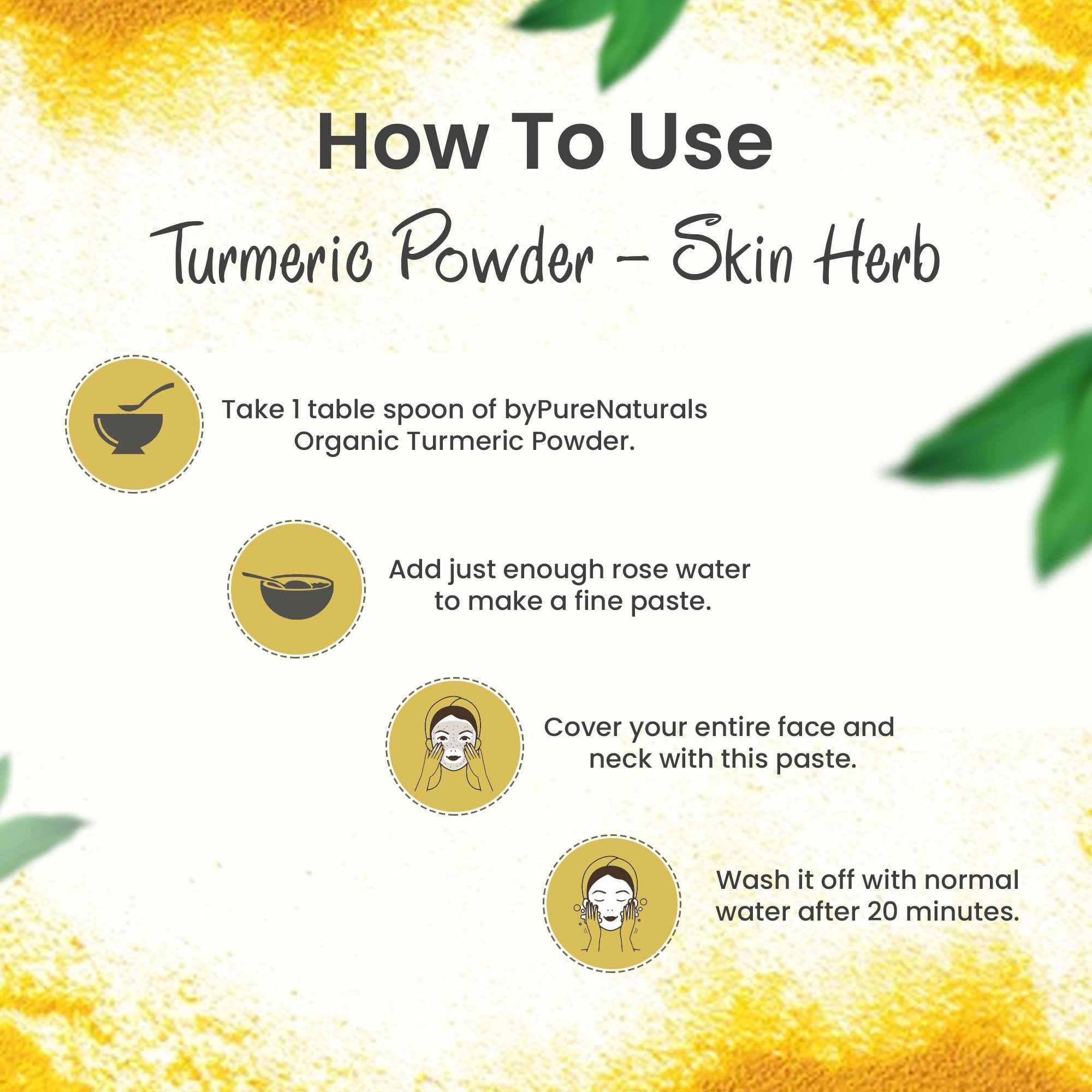 byPureNaturals Organic Turmeric Powder (Daru Haridra)