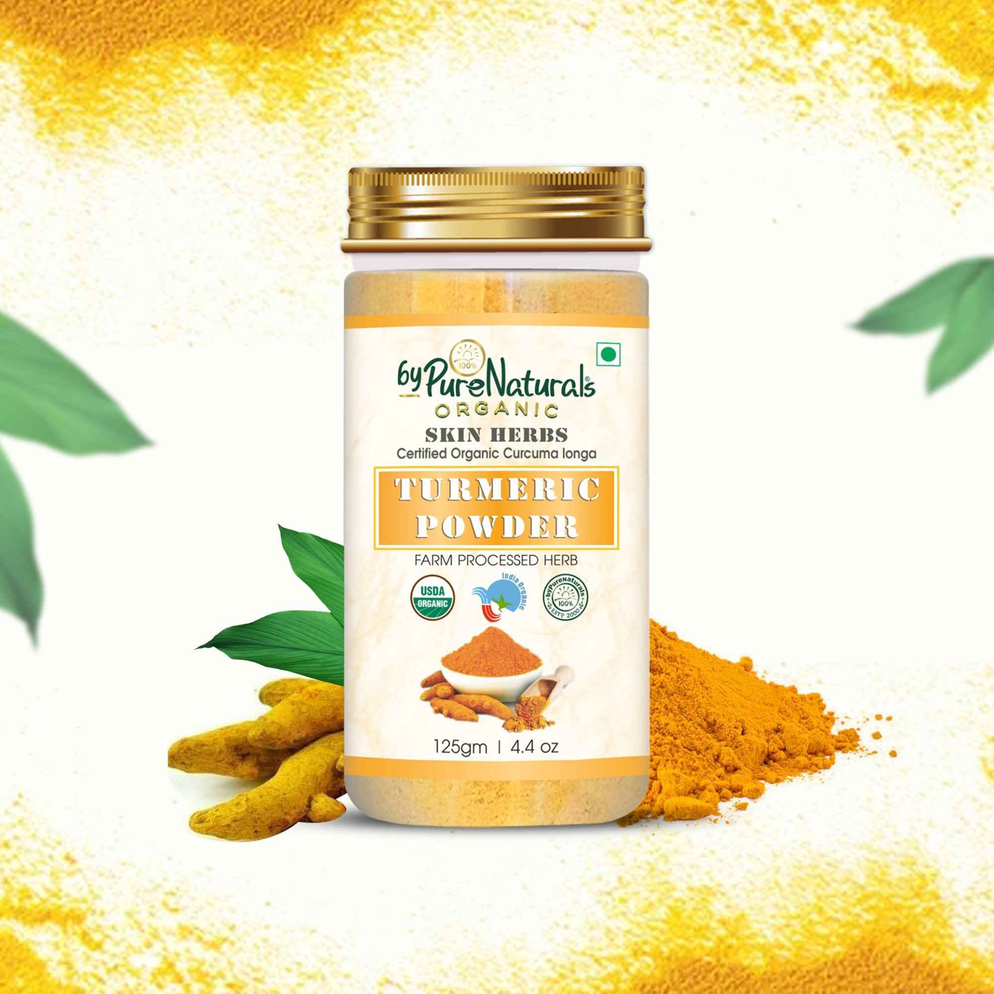 byPureNaturals Organic Turmeric Powder (Daru Haridra)