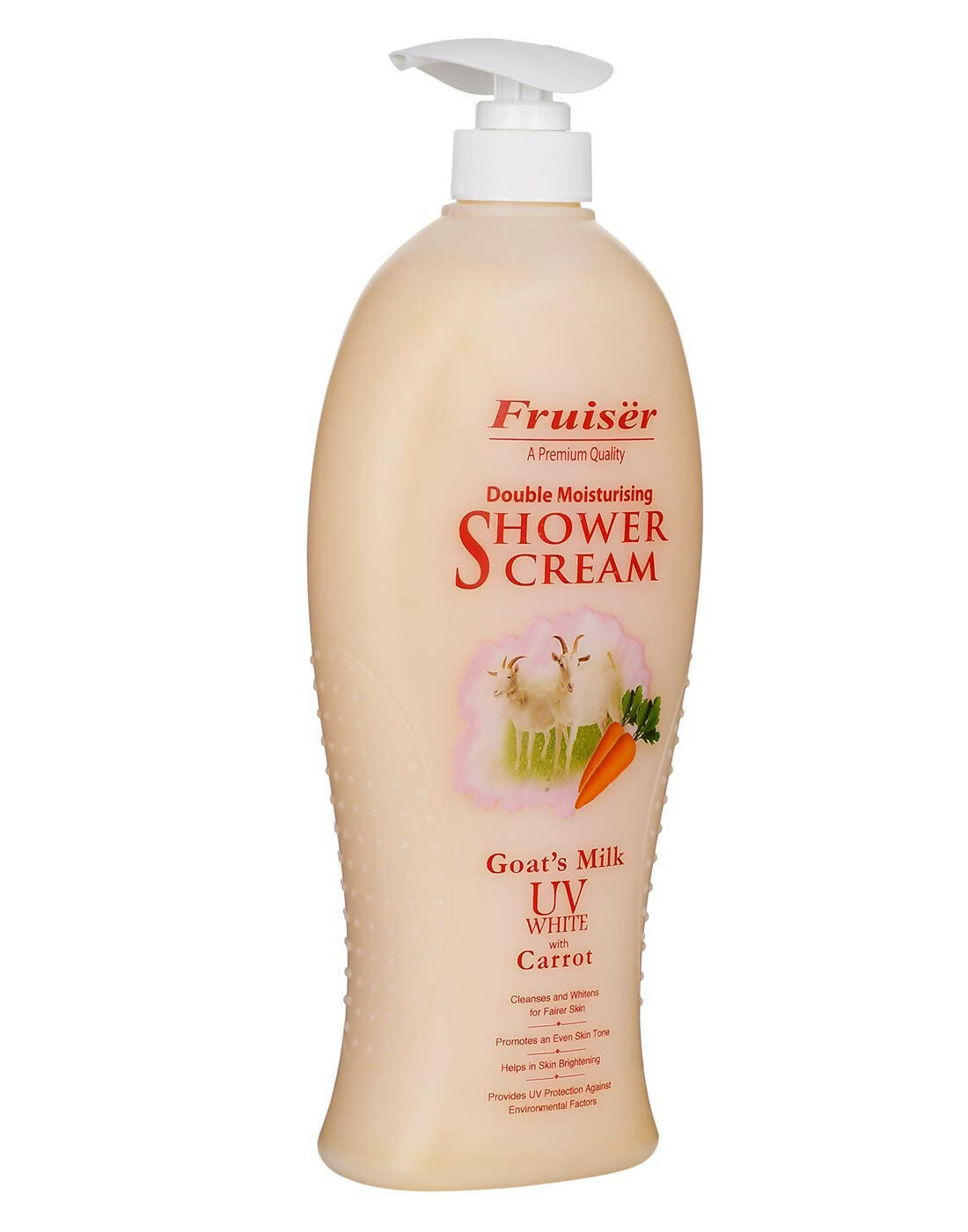 Fruiser Double Moisturising Shower Cream Goat’s Milk UV White With Carrot