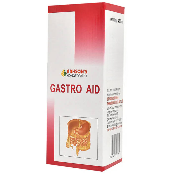 Bakson's Homeopathy Gastro Aid Syrup Sugar Free