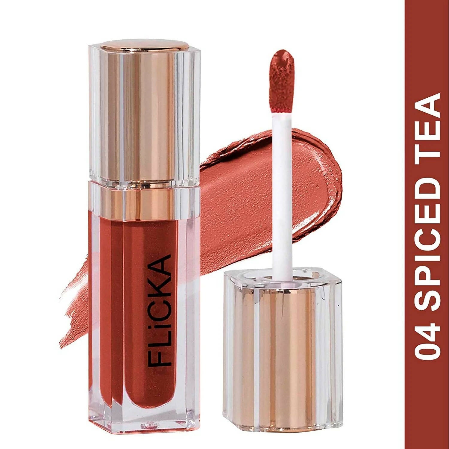 FLiCKA R U Ready Matte Finish liquid Lipstick Shade 04 Spiced Tea