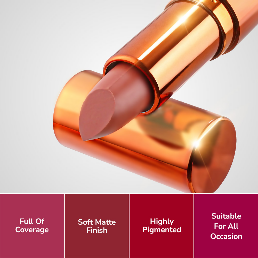 Mila Beaute Bold & Matte Long Lasting Highly Pigmented Lipstick - Fiery Fashion