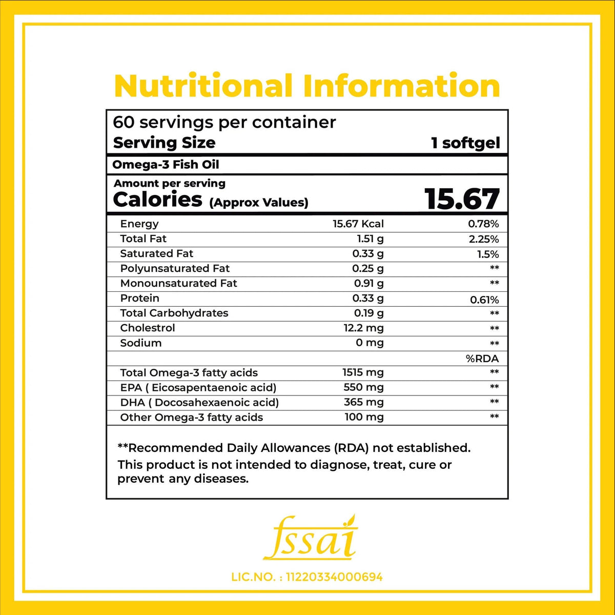 Boldfit Omega-3 Fish Oil Triple Strength Softgels