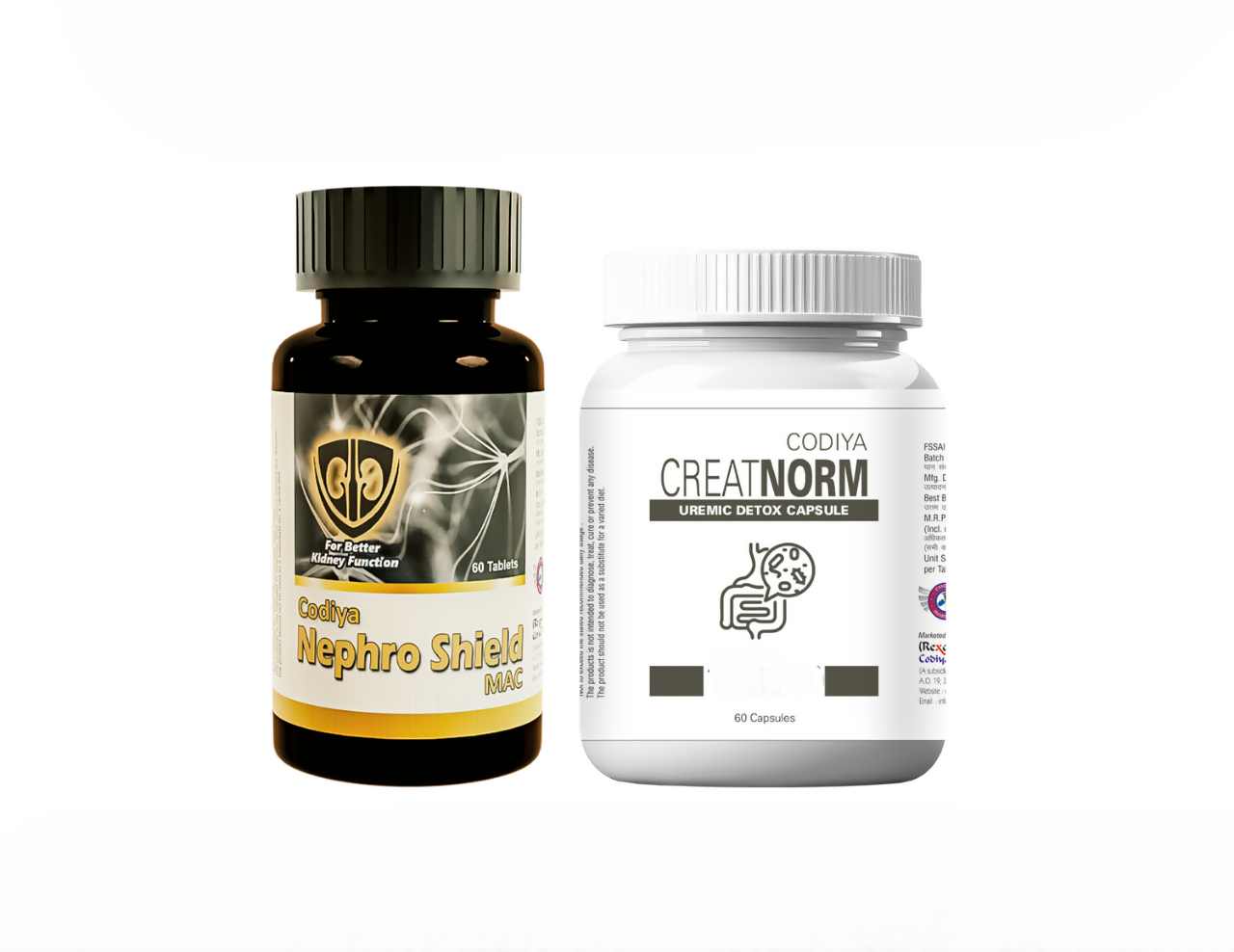Uveda Naturals Codiya Nephroshield Mac & Creatnorm Capsules Combo