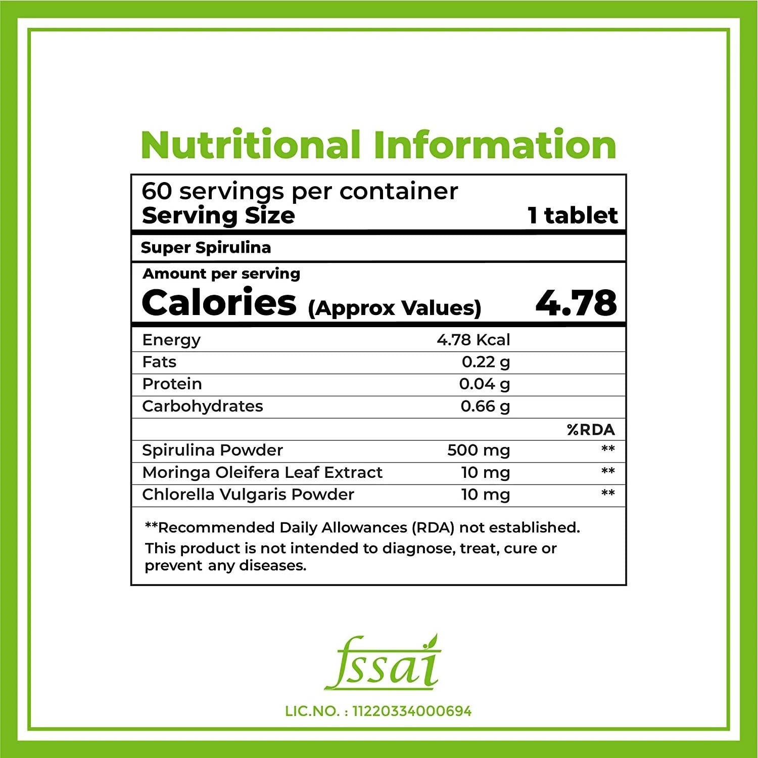 Boldfit Super Spirulina Tablets