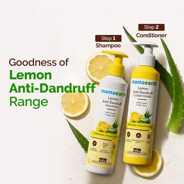 Mamaearth Lemon Anti-Dandruff Shampoo with Lemon & Aloe Vera for Itchy & Flaky Scalp