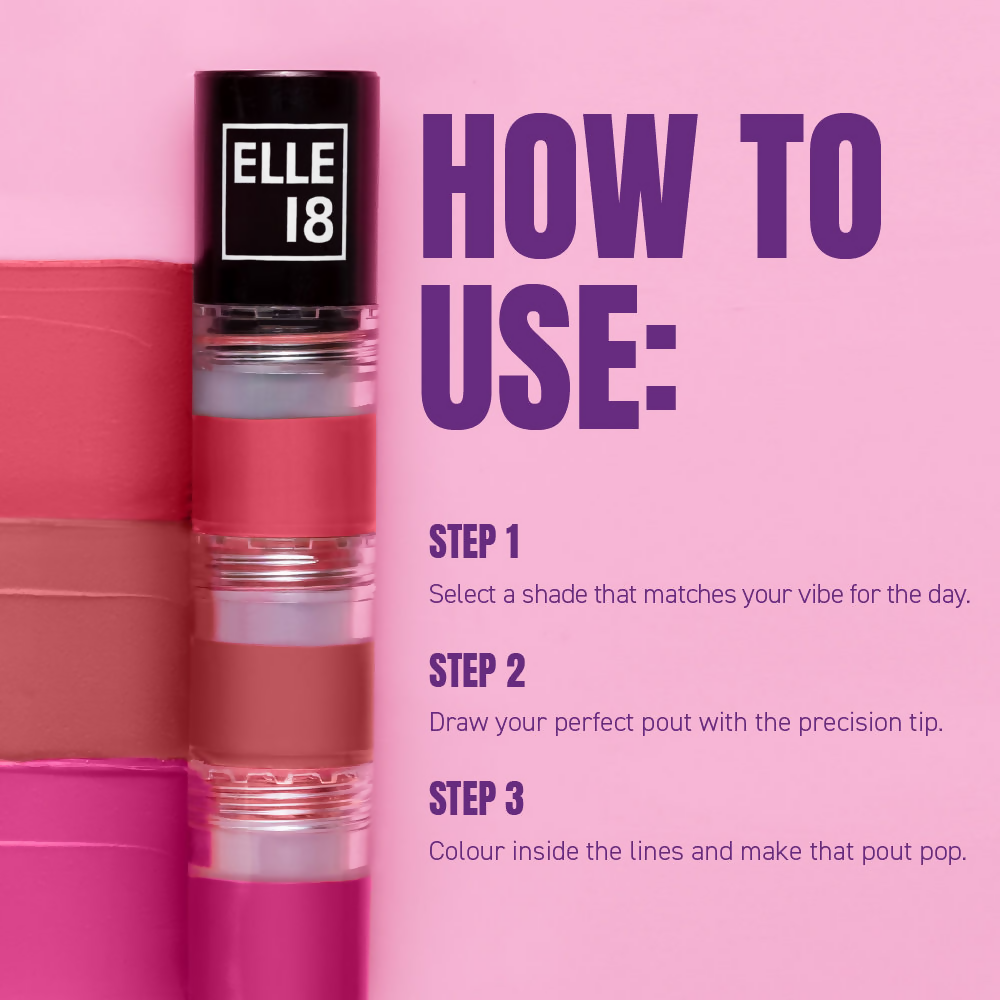 Elle 18 Lit Lip Stack Liquid Lipstick - Date Night
