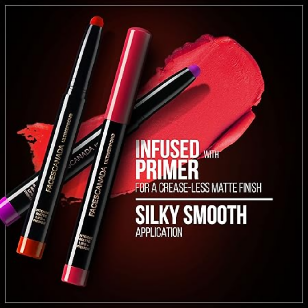 Faces Canada Ultime Pro HD Intense Matte Lipstick + Primer - Hazel (Brown)