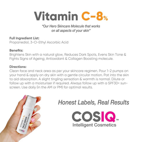 COSIQ Vitamin C-8% Serum, 30ml