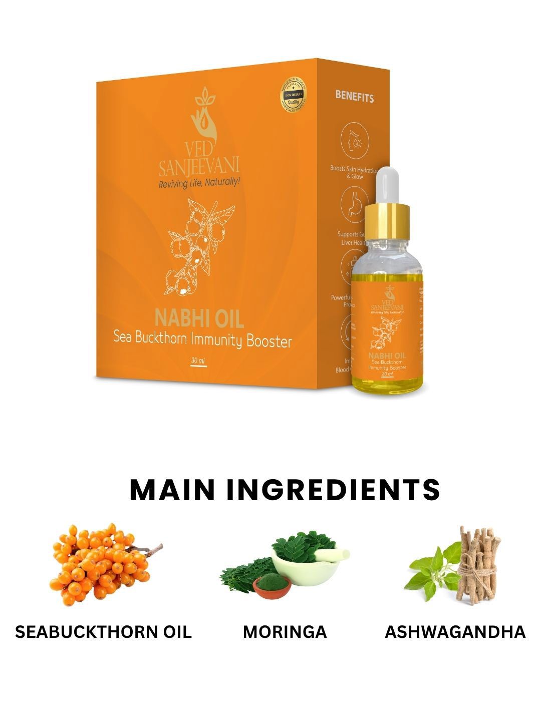 Ved Sanjeevani Seabuckthorn Nabhi Oil