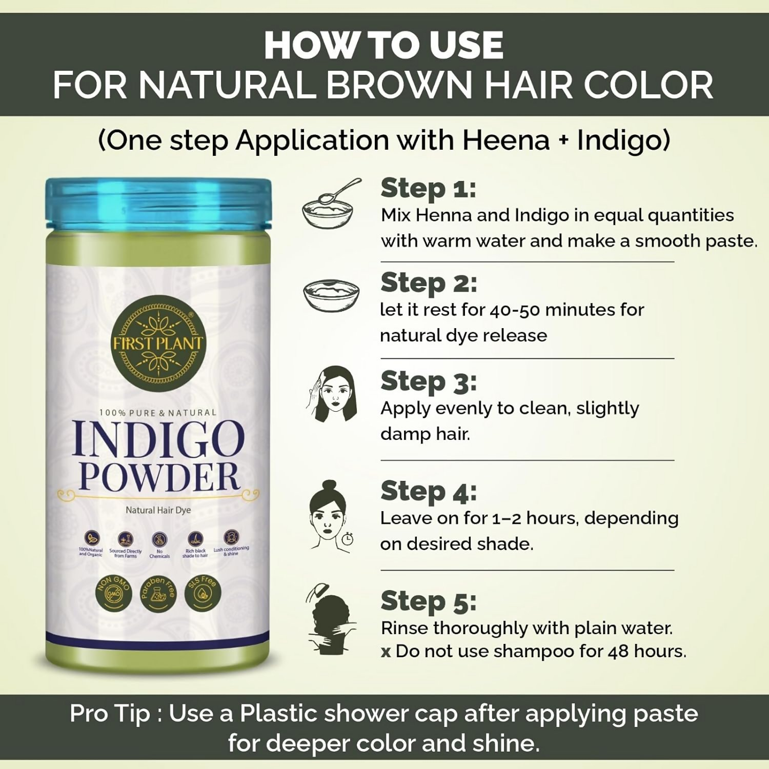 First Plant Natural Hair Dye Combo Pack For Black