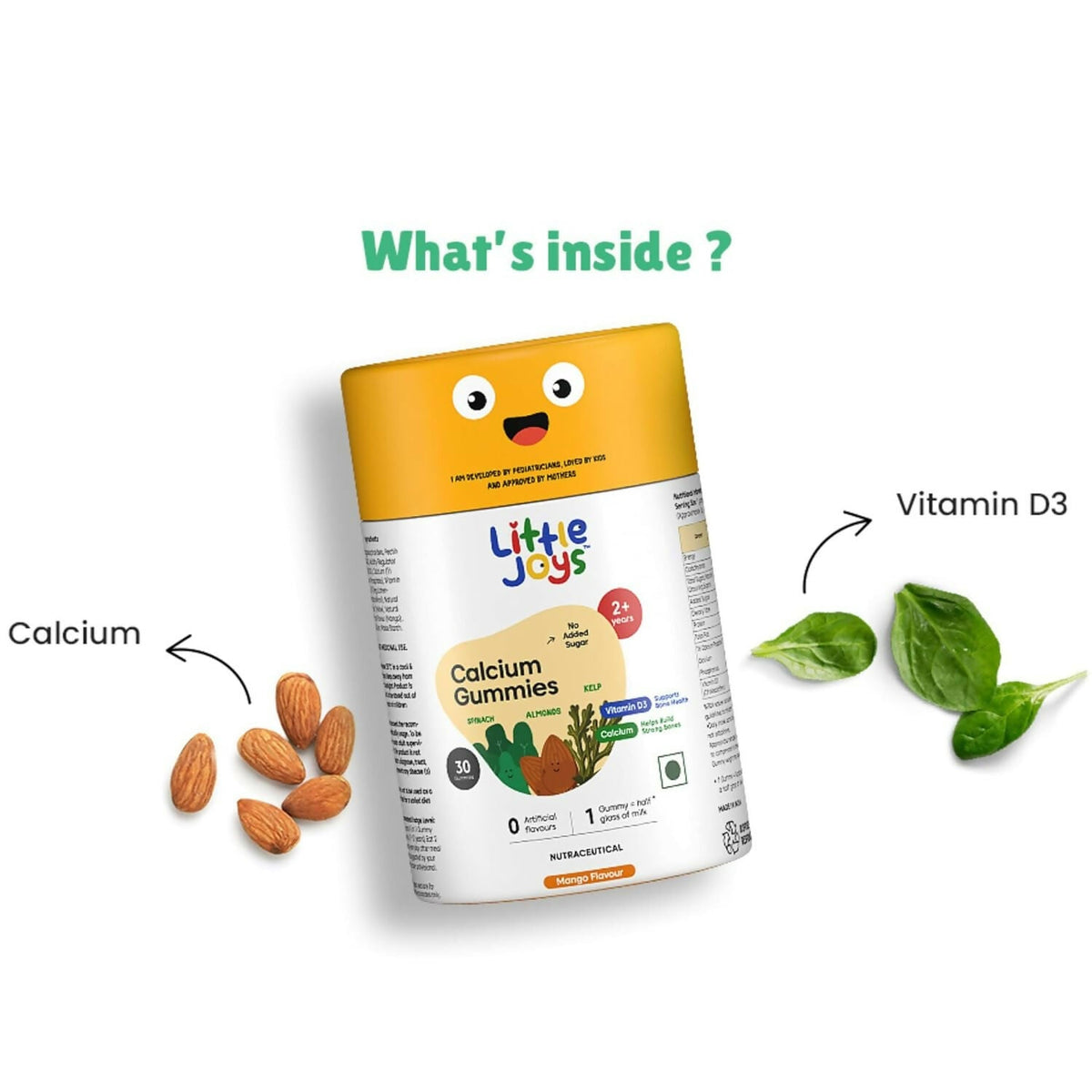 Little Joys Calcium Gummies for Kids (2+ years) -Mango Flavor