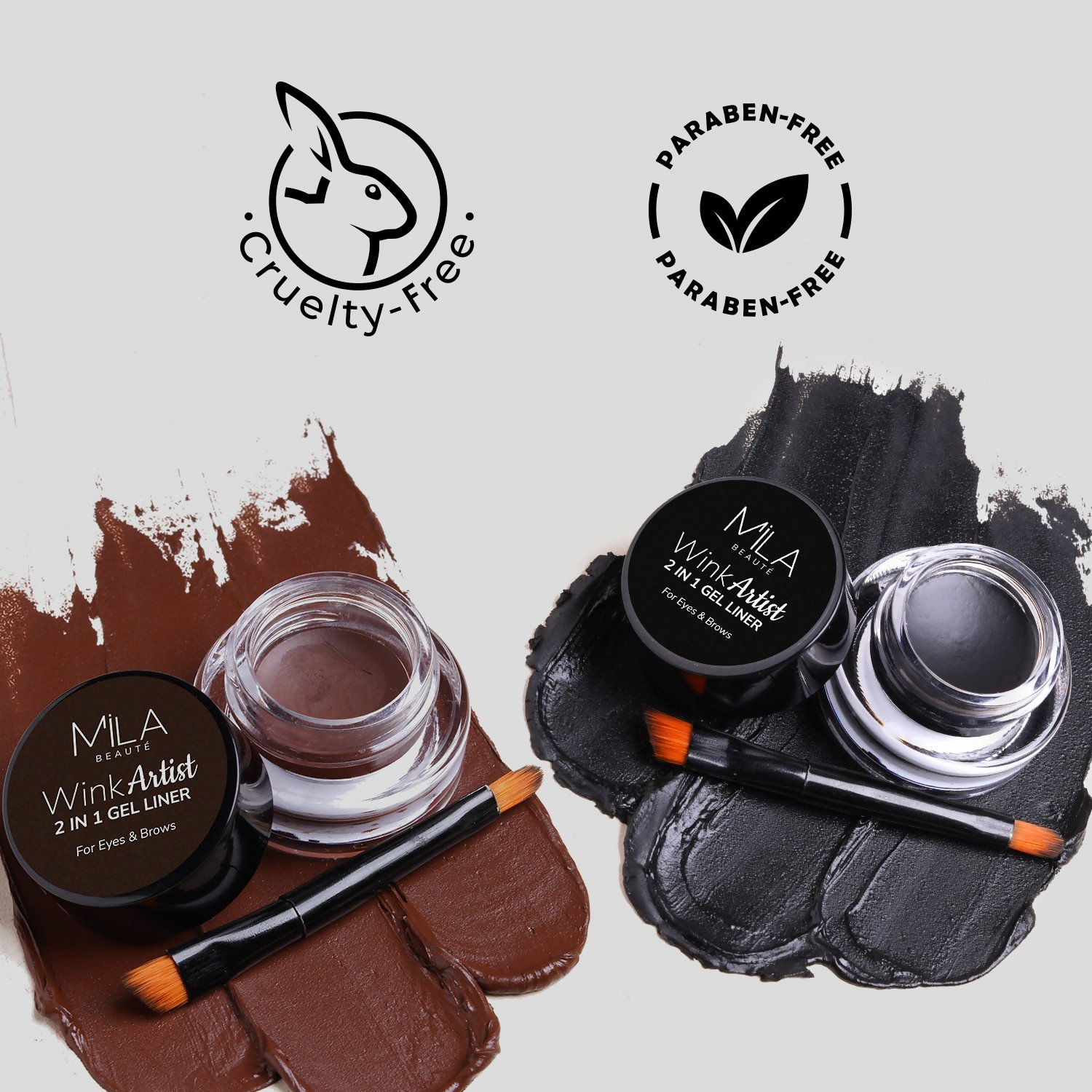 Mila Beaute Wink Artist 36Hr Smudge Proof & Waterproof Gel Eyeliner - Black