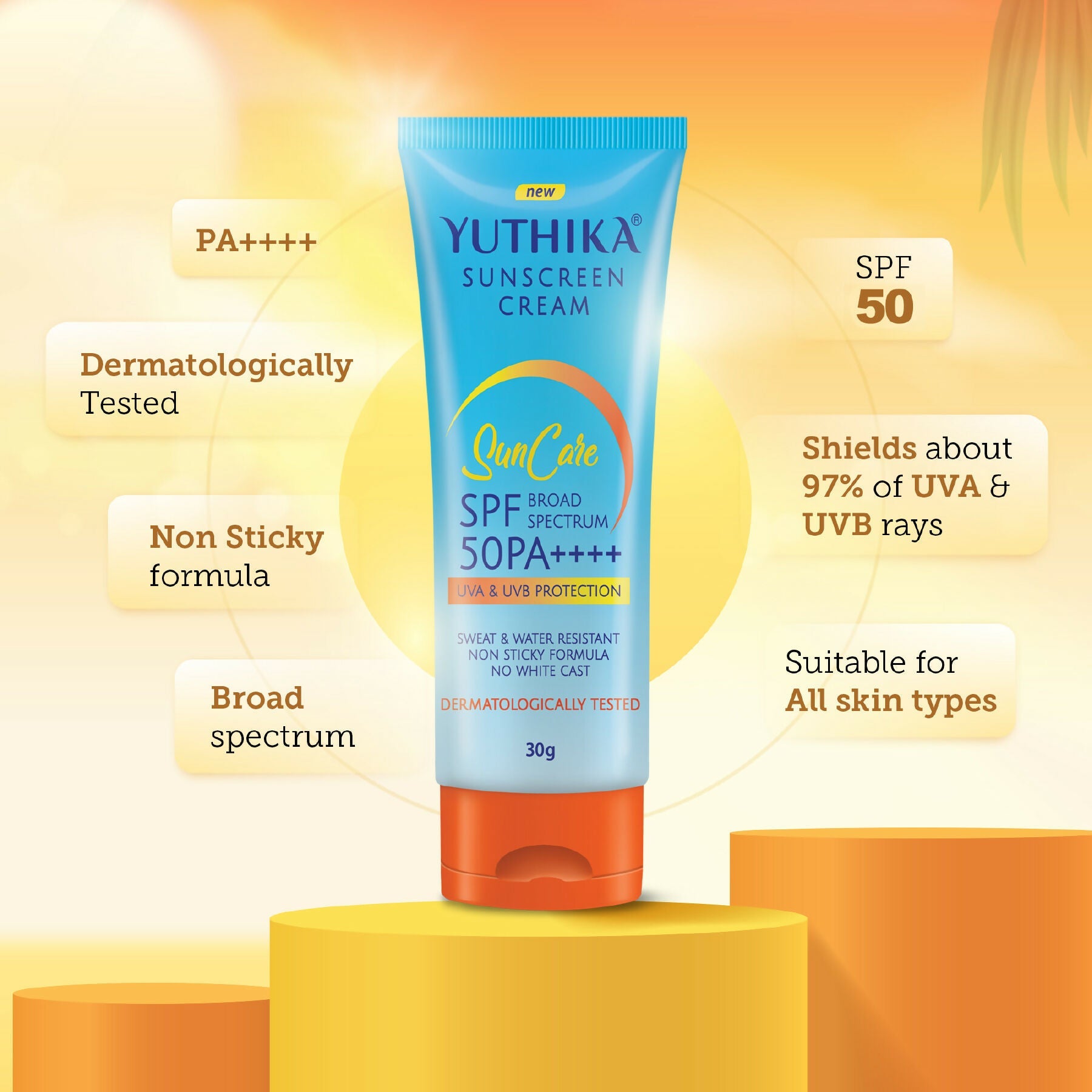 Yuthika Sunscreen Lotion SPF 50 PA+++