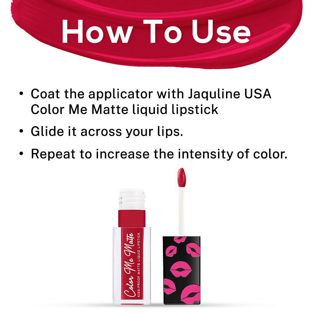 Jaquline USA Color Me Matte Liquid Lipstick - Sangria Red