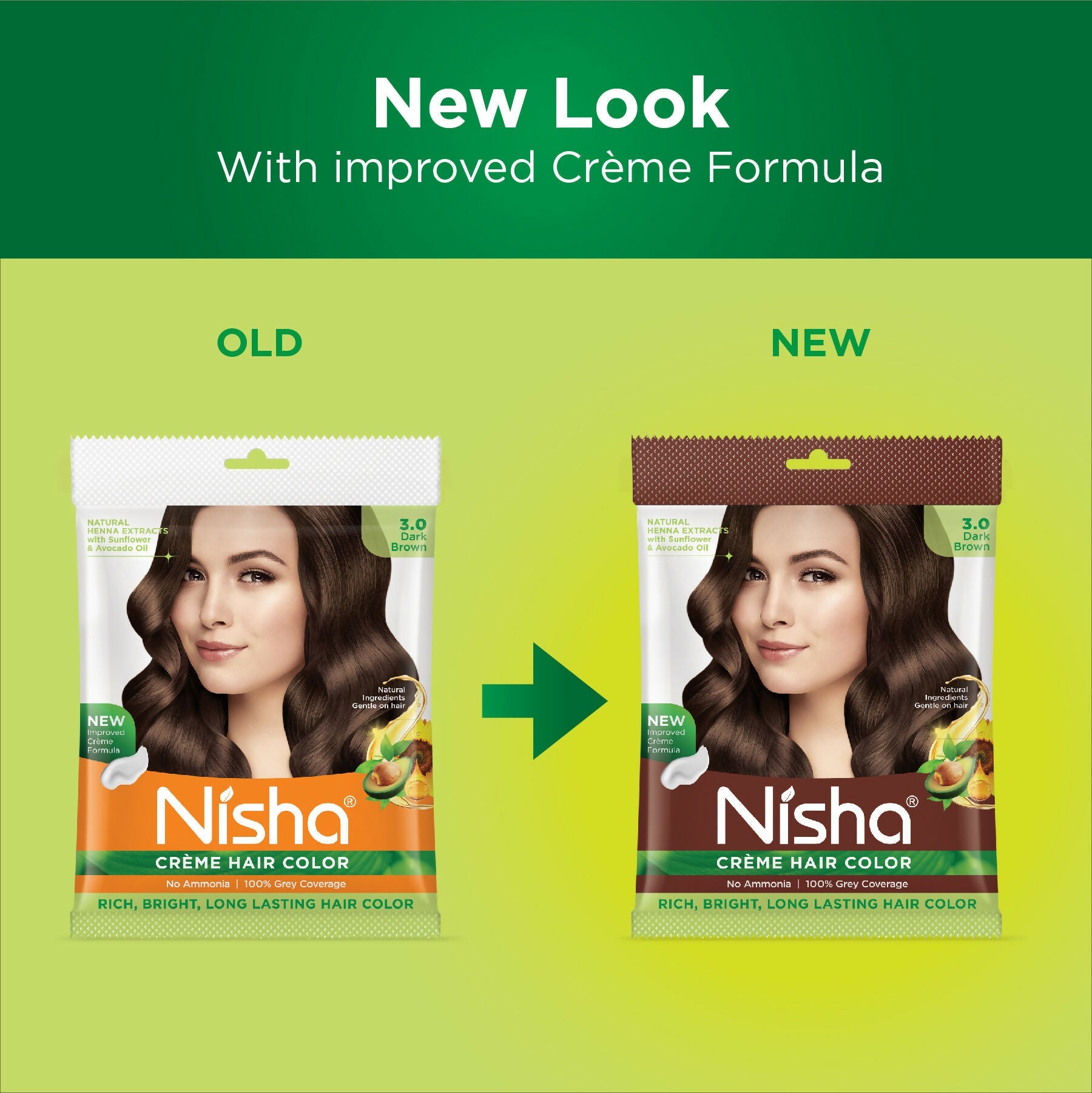 Nisha Creme Hair Color for Women - Dark Brown
