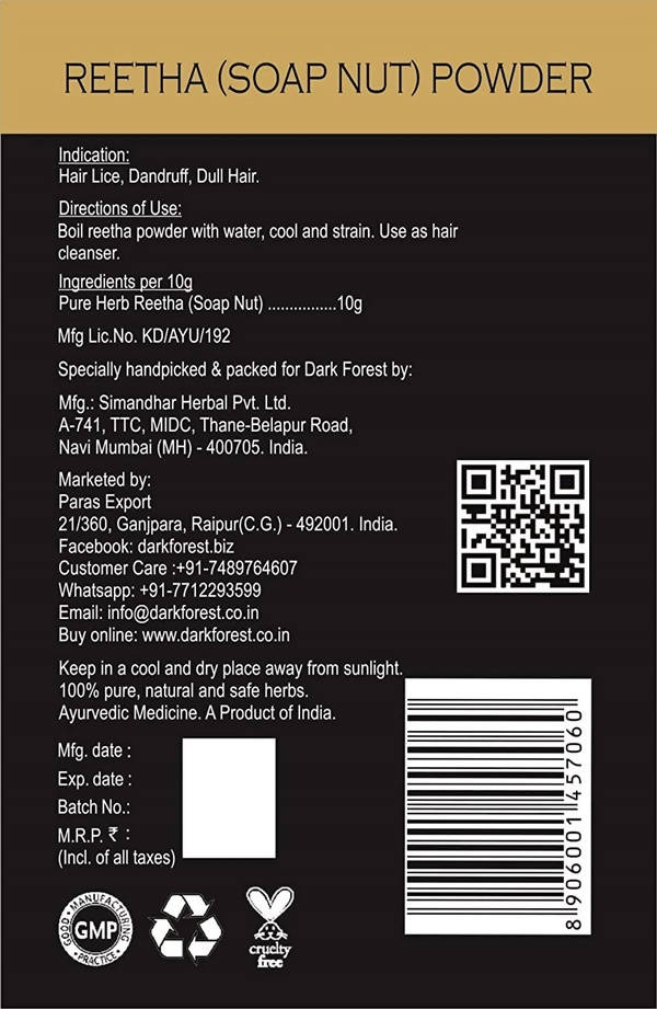 Dark Forest Reetha Powder