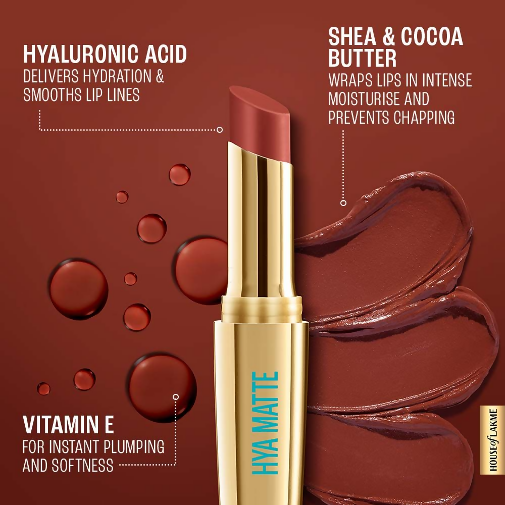 Lakme 9to5 Hya Matte Lipstick - Rust Result