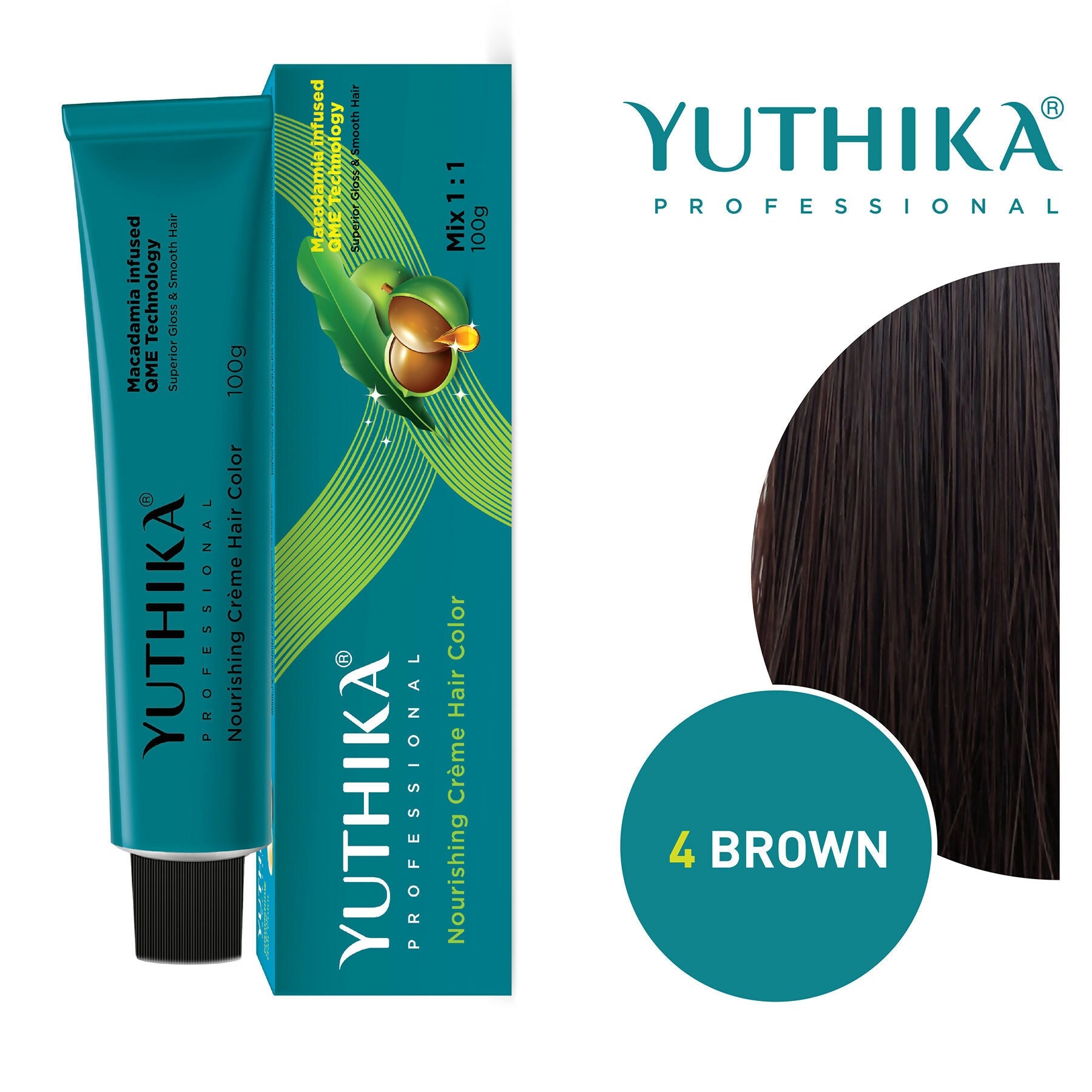 Yuthika Professional Creme Hair Colour - Brown