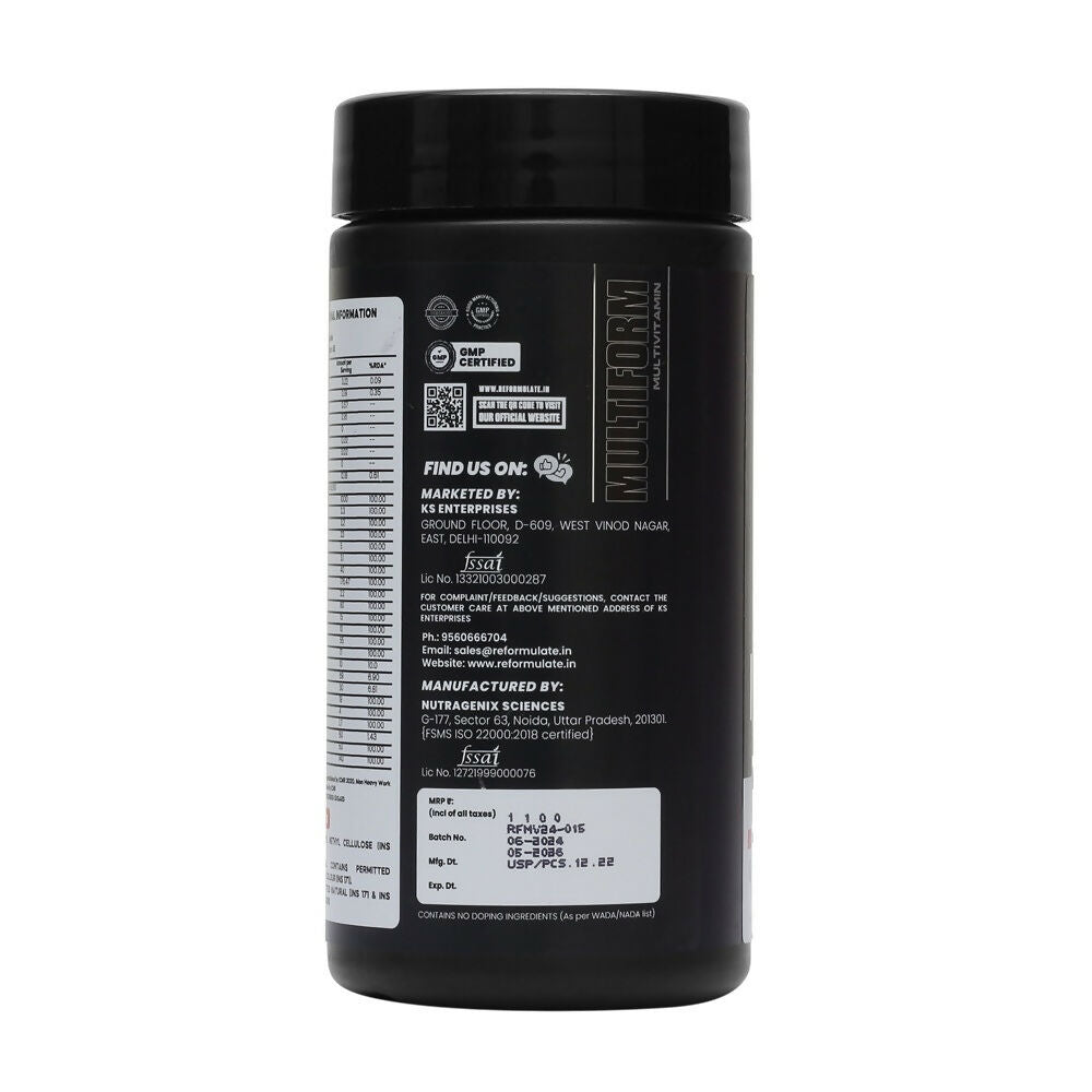 Reformulate Advanced Multiform Formula For Sports I Advanced Daily Formula I 25 Vitamins & Minerals Tablets