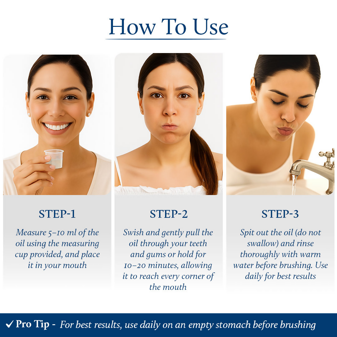 Blue Nectar Cinnamon Mouth Pulling Oil Ayurvedic Mouthwash