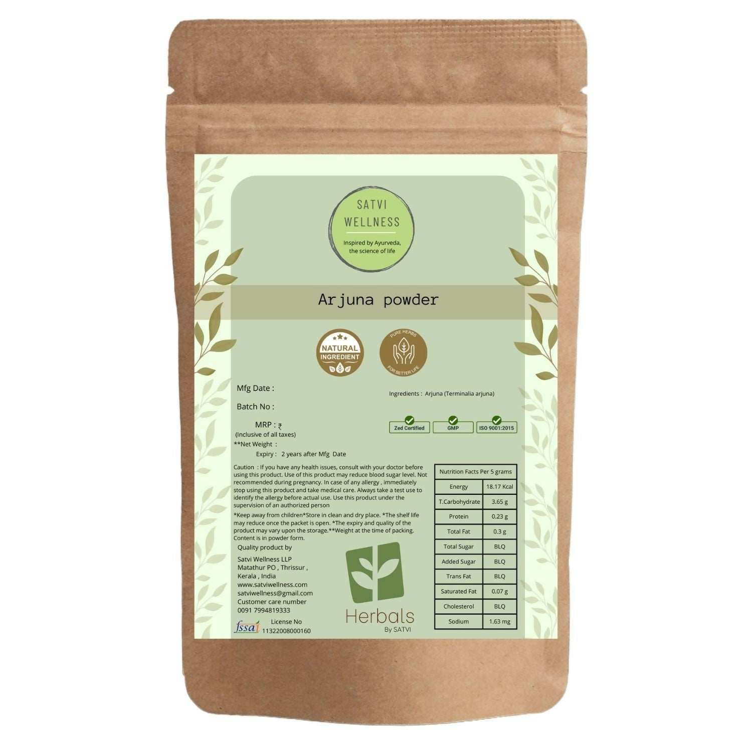 Satvi Wellness Arjuna Powder | Terminalia Arjuna