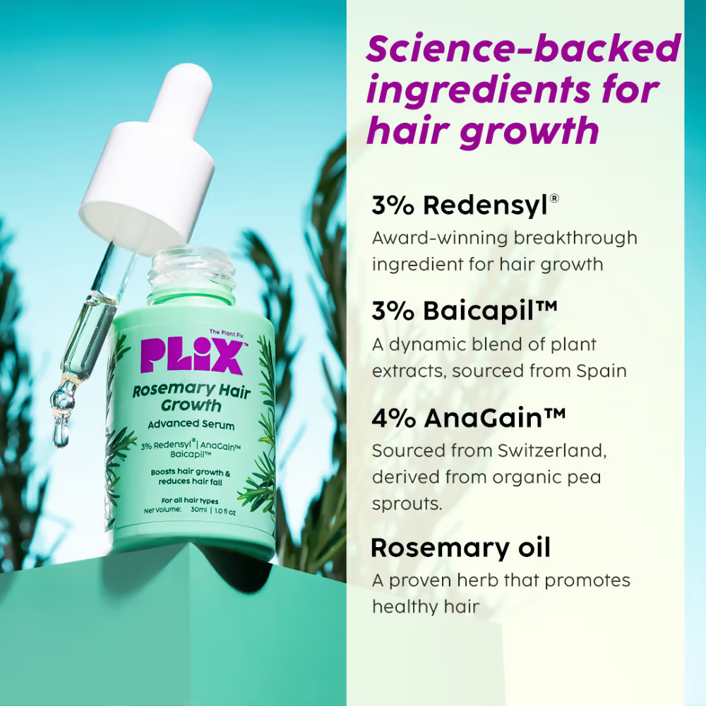 PLIX The Plant Fix Rosemary Anti Hairfall Kit (Serum, Shampoo, Conditioner & Hair Mask)