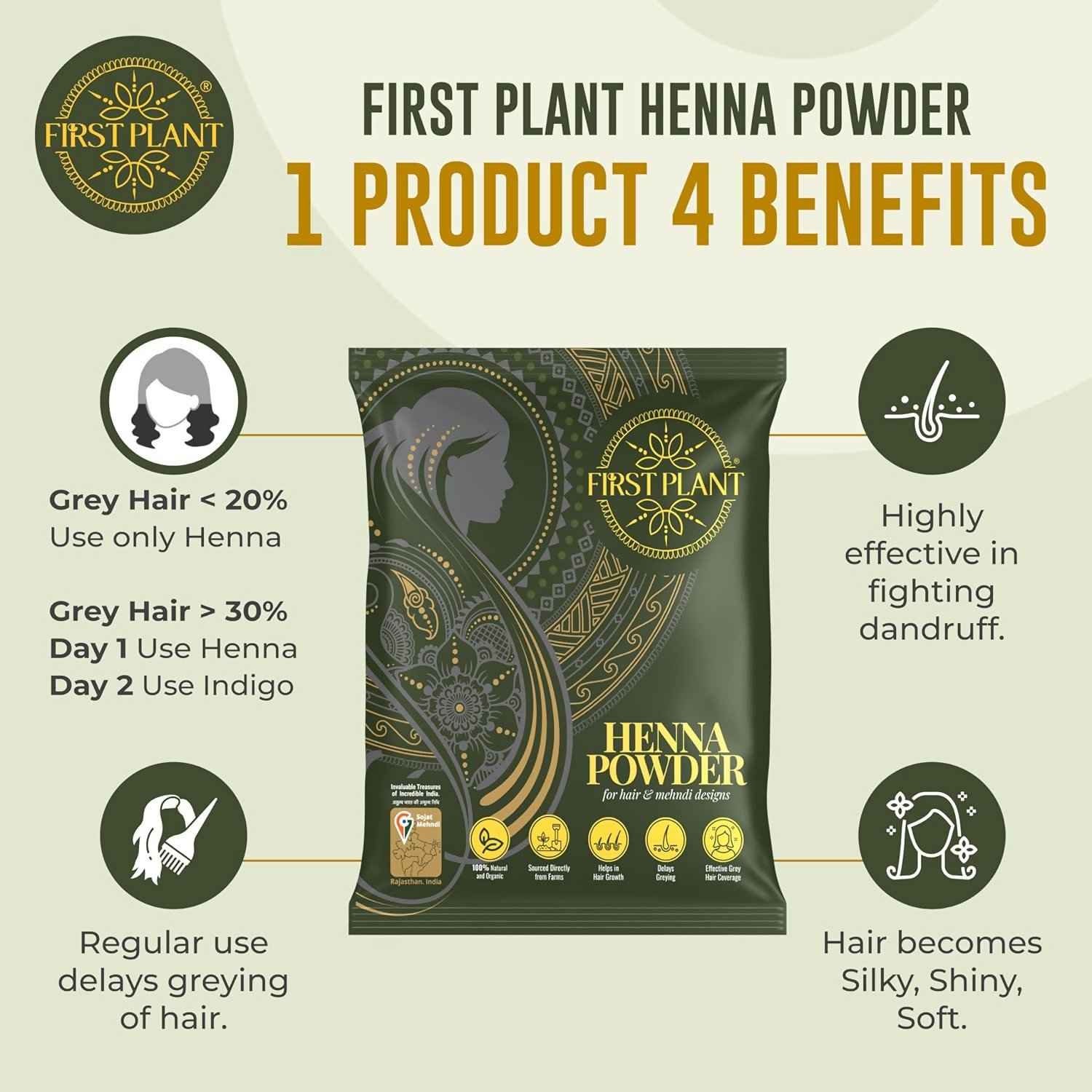 First Plant Premium Rajasthani Henna Powder