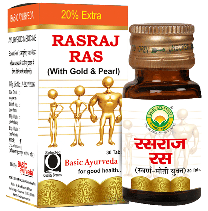 Basic Ayurveda Rasraj Ras with Gold & Pearl