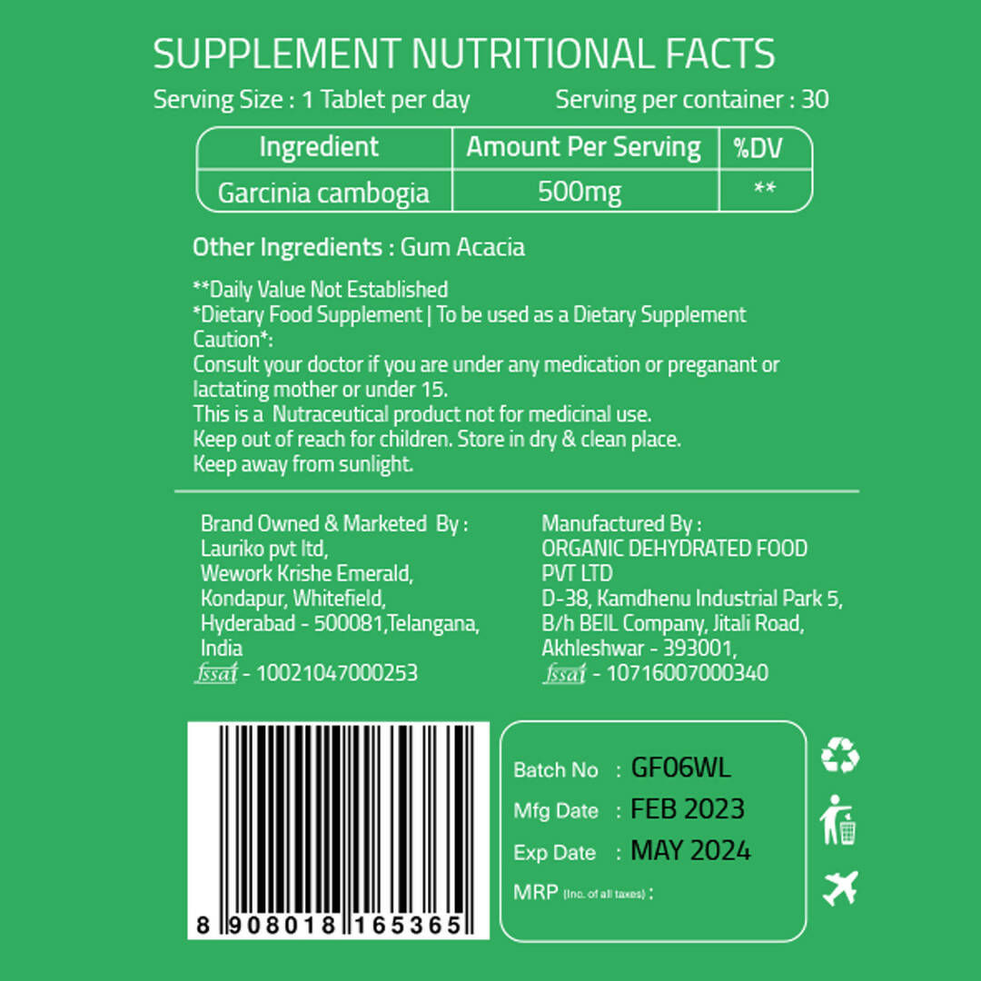 Laurik Garcinia Cambogia Tea Extract Tablets