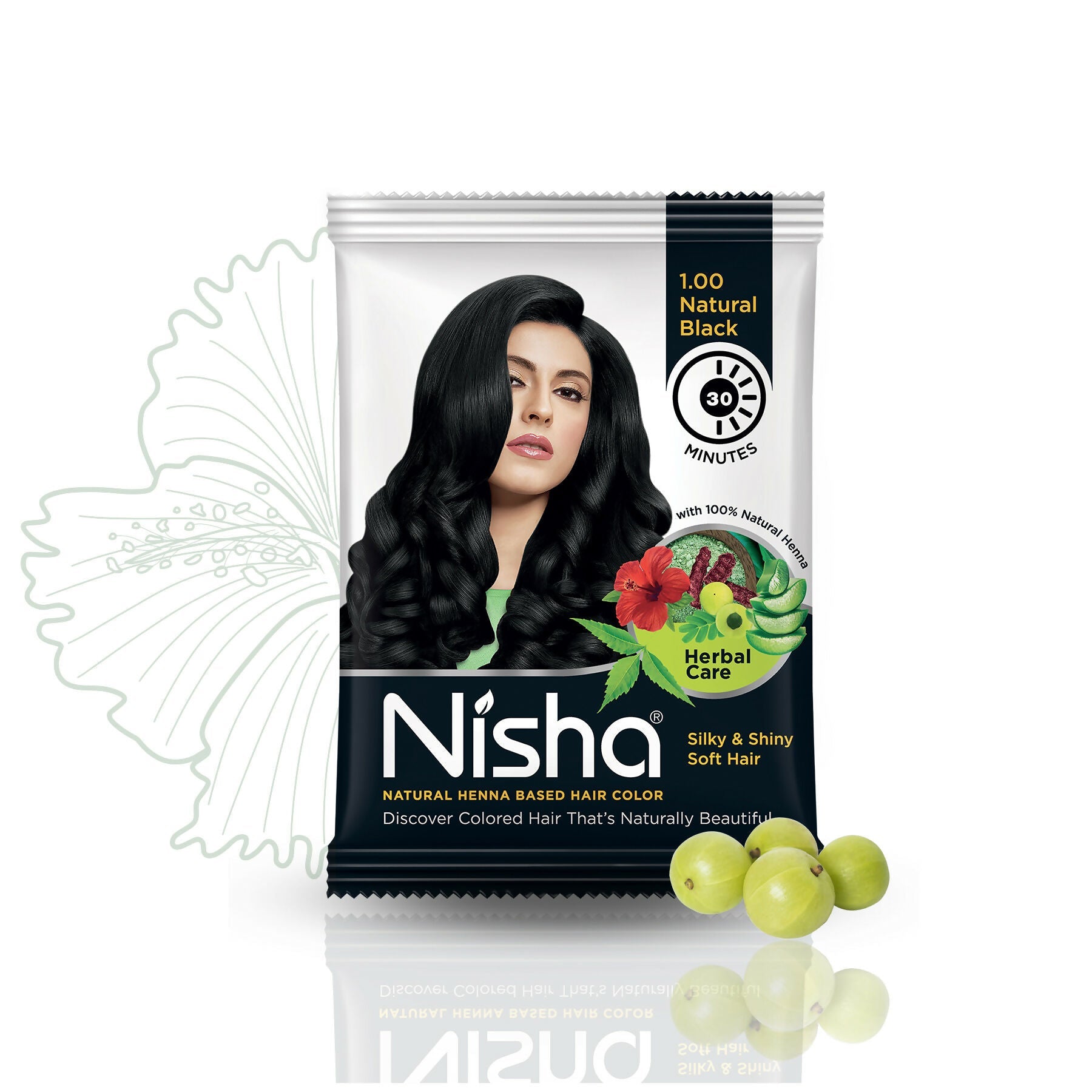 Nisha Henna Based Hair Colour For Women & Men Natural Black