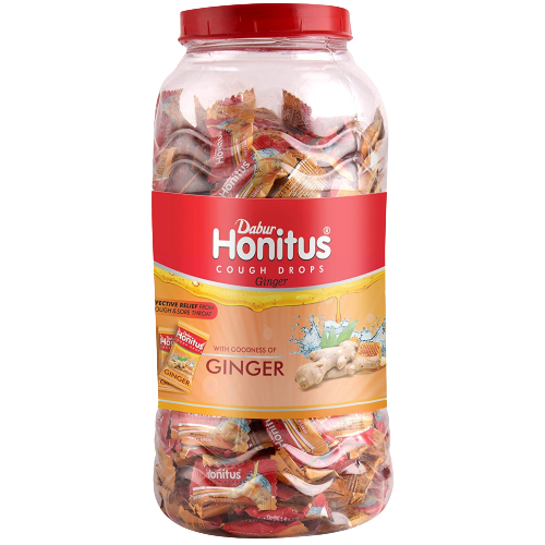Dabur Honitus Lozenges Jar - 300 Count (Honey Ginger)