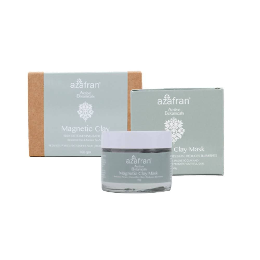 Azafran Active Botanicals Magnetic Clay Mask (Clay Soap Combo)