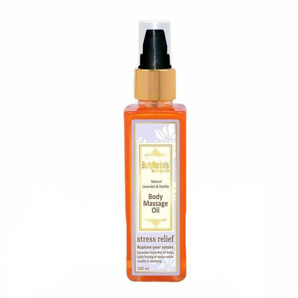 Bodyherbals Stress Relief, Lavender & Vanilla Body Massage Oil