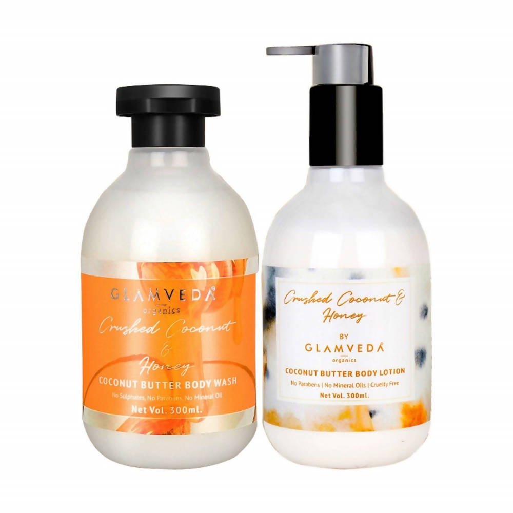 Glamveda Crushed Coconut Moisturizing Body Wash & Lotion Combo Pack