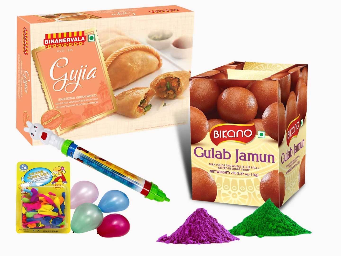 Bikano Gulab Jamun With Holi Ghujia