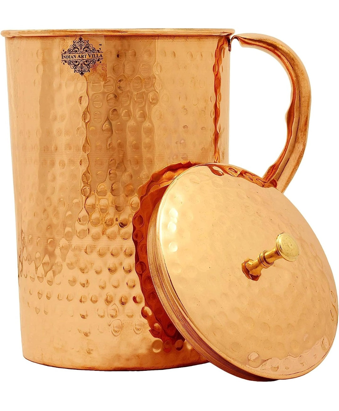Copper Pitcher with 2 Glasses