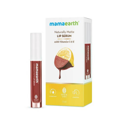 Mamaearth Naturally Matte Lip Serum / Caramel Nude - 3 ml