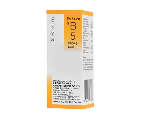 Bakson's Homeopathy B5 Drops (Gold)