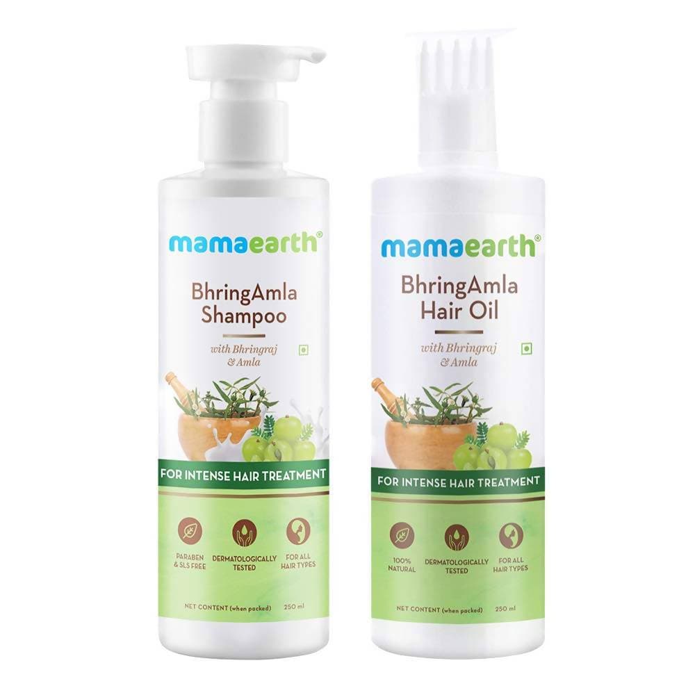 Mamaearth Bhringamla Combo Pack (Hair Oil, Hair Mask, Shampoo & Conditioner)