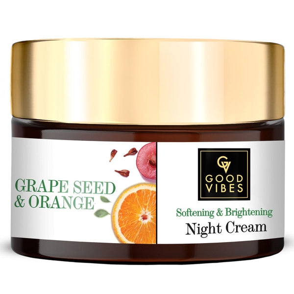 Good Vibes Softening + Brightening Night Cream - Grape Seed + Orange