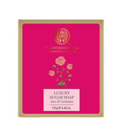 Forest Essentials Luxury Sugar Soap Rose Cardamom